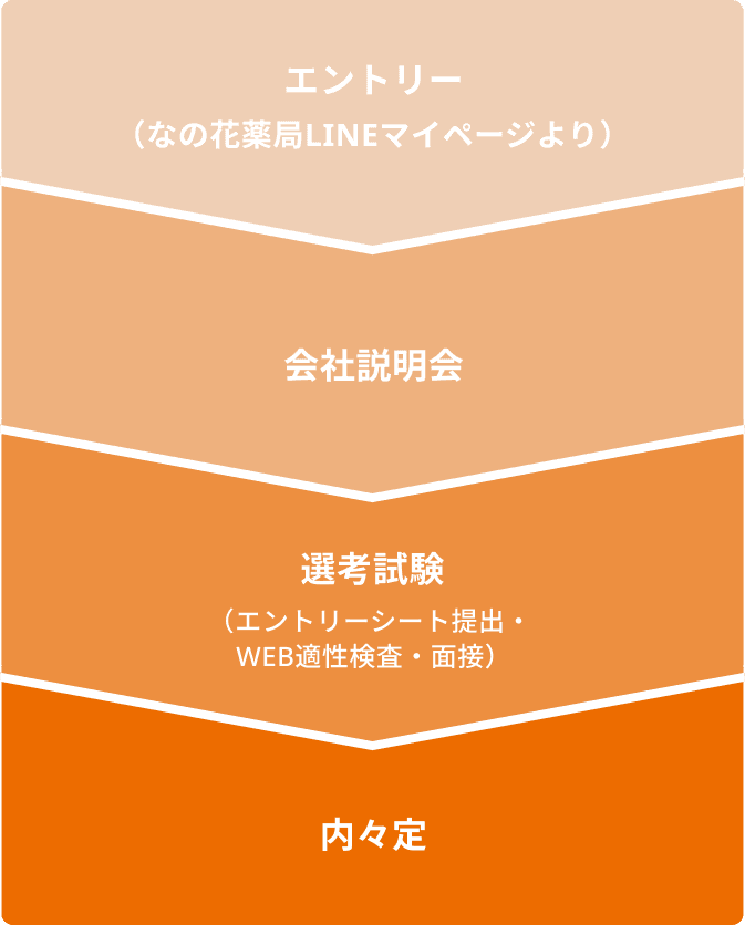 エントリー 会社説明会 選考試験 内々定